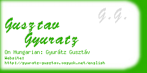 gusztav gyuratz business card